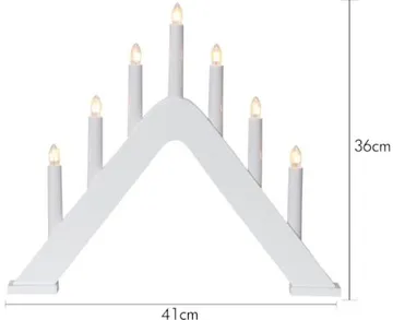 Jarve lysestake 41 cm - hvit - Innredning - Julepynt & helgedekorasjon - Julepynt & juledekorasjon