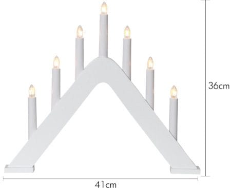 Jarve lysestake 41 cm - hvit - Innredning - Julepynt & helgedekorasjon - Julepynt & juledekorasjon