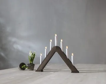 Jarve lysestake 41 cm - valnøttbrun - Innredning - Julepynt & helgedekorasjon - Julepynt & juledekorasjon