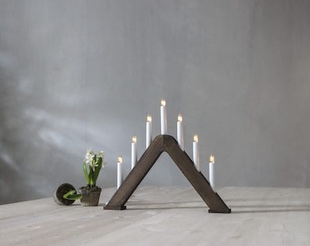 Jarve lysestake 41 cm - valnøttbrun - Innredning - Julepynt & helgedekorasjon - Julepynt & juledekorasjon