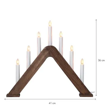 Jarve lysestake 41 cm - valnøttbrun - Innredning - Julepynt & helgedekorasjon - Julepynt & juledekorasjon