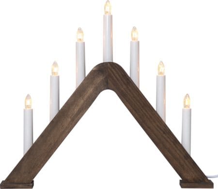 Jarve lysestake 41 cm - valnøttbrun