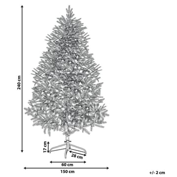 Bassie Snøete Plastgran 240 cm - Hvit/Grønn - Innredning - Julepynt & helgedekorasjon - Julepynt & juledekorasjon - Plastjuletre