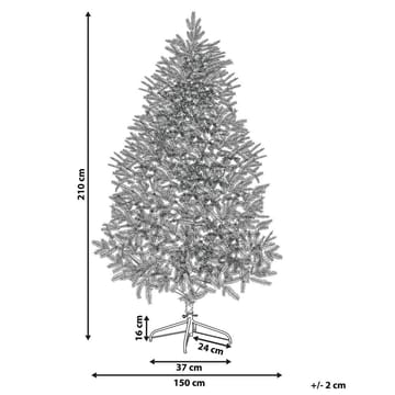 Bassie Snøfull Plastgran 210 cm - Hvit/Grønn - Innredning - Julepynt & helgedekorasjon - Julepynt & juledekorasjon - Plastjuletre