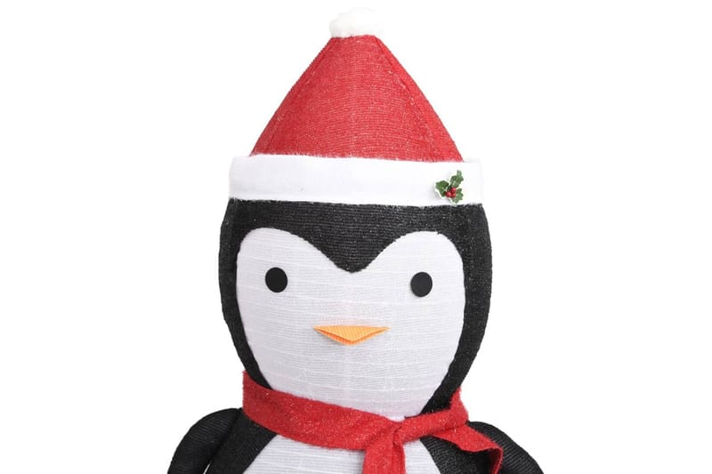 beBasic Dekorativ pingvinfigur julesnø LED luksusstoff 180 cm - Svart - Innredning - Julepynt & helgedekorasjon - Julepynt & juledekorasjon - Lys jul