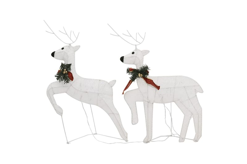 beBasic Julereinsdyr 2 stk hvit 40 LED - Innredning - Julepynt & helgedekorasjon - Julepynt & juledekorasjon - Lys jul