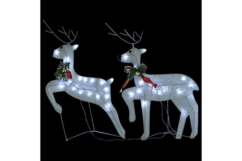 beBasic Julereinsdyr 2 stk hvit 40 LED - Innredning - Julepynt & helgedekorasjon - Julepynt & juledekorasjon - Lys jul