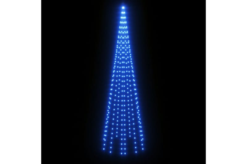 beBasic Juletre på flaggstang 310 LED blå 300 cm - Plastjuletre