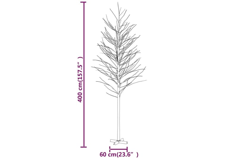 beBasic LED-bjørketre varmhvit 672 lysdioder 400 cm - Innredning - Julepynt & helgedekorasjon - Julepynt & juledekorasjon - Plastjuletre