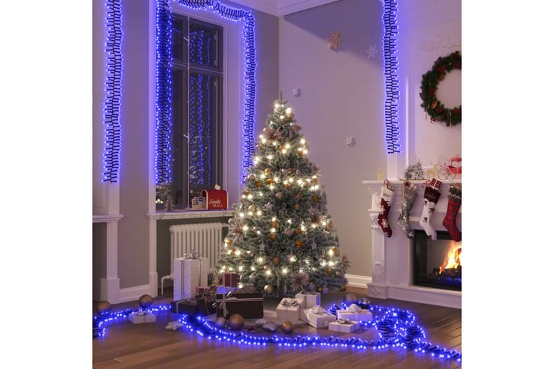 beBasic LED-strenglys med 1000 lysdioder blå 20 m PVC - Lys jul - Julepynt & juledekorasjon