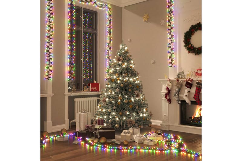 beBasic LED-strenglys med 1000 lysdioder fargerik 20 m PVC - Innredning - Julepynt & helgedekorasjon - Julepynt & juledekorasjon - Lys jul