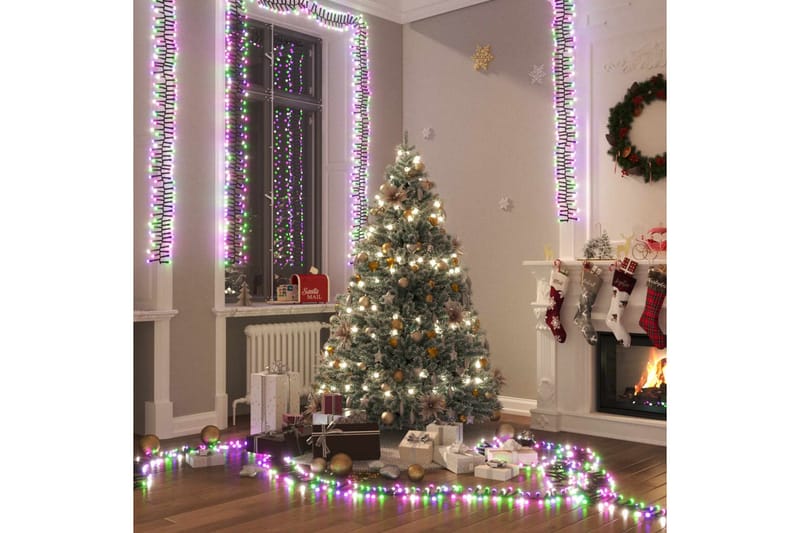 beBasic LED-strenglys med 1000 lysdioder pastell fargerik 20 m PVC - Lys jul - Julepynt & juledekorasjon