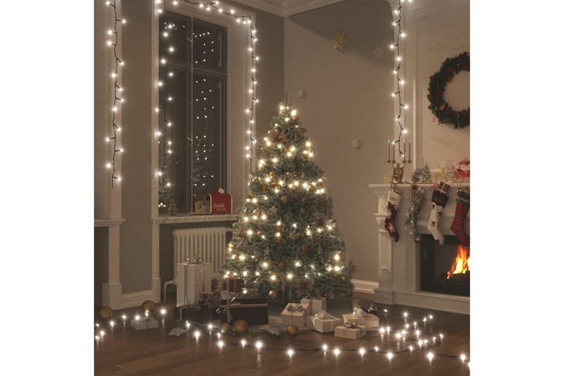 beBasic LED-strenglys med 150 lysdioder kaldhvit 15 m PVC - Hvit - Lys jul - Julepynt & juledekorasjon