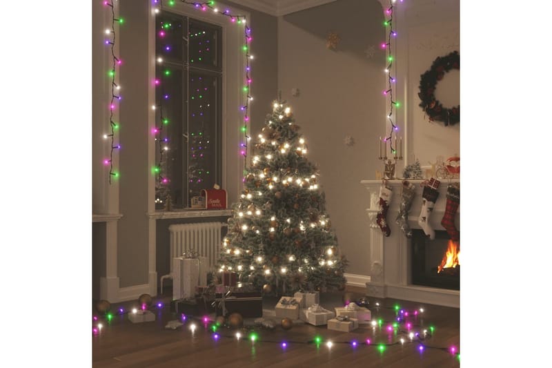 beBasic LED-strenglys med 2000 lysdioder pastell flerfarget 200 m PVC - Lys jul - Julepynt & juledekorasjon