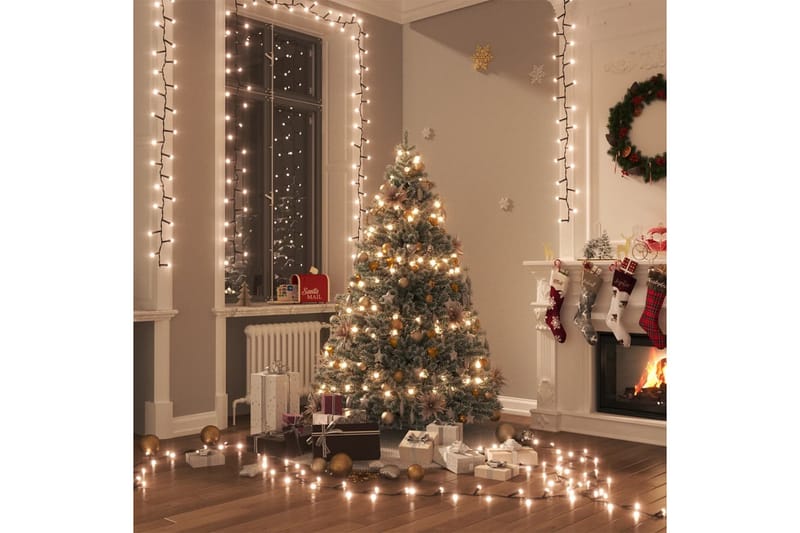 beBasic LED-strenglys med 400 lysdioder varmhvit 15 m PVC - Lys jul - Julepynt & juledekorasjon