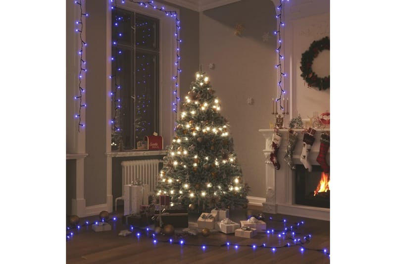 beBasic LED-strenglys med 600 lysdioder blå 60 m PVC - Lys jul - Julepynt & juledekorasjon
