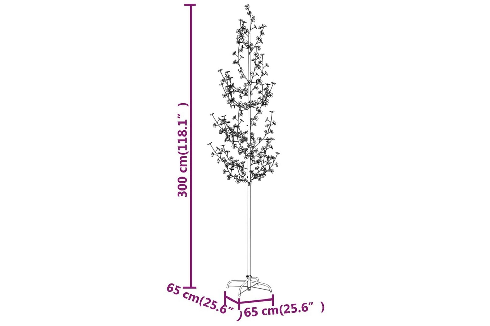beBasic LED-tre kirsebærblomst varmhvit 368 lysdioder 300 cm - Innredning - Julepynt & helgedekorasjon - Julepynt & juledekorasjon - Plastjuletre