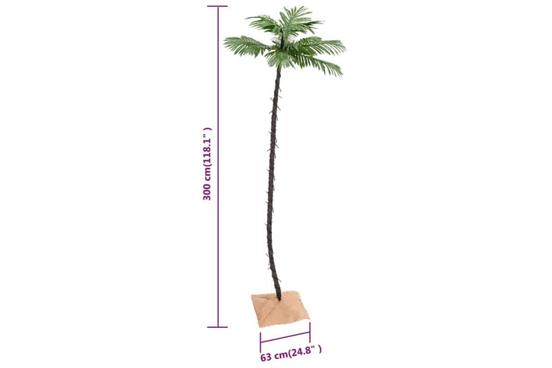 beBasic LED-palmetre varmhvit 192 lysdioder 300 cm - Innredning - Julepynt & helgedekorasjon - Julepynt & juledekorasjon - Plastjuletre