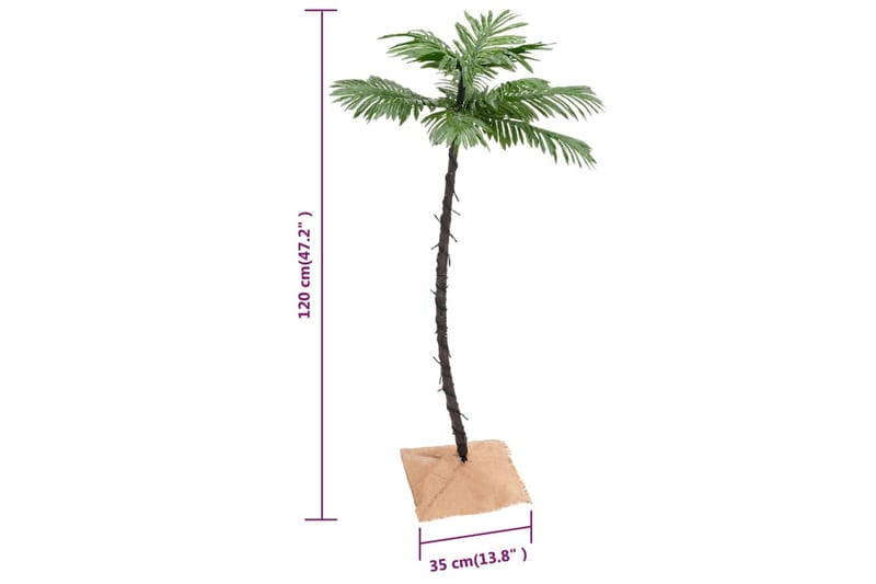 beBasic LED-palmetre varmhvit 72 lysdioder 120 cm - Innredning - Julepynt & helgedekorasjon - Julepynt & juledekorasjon - Plastjuletre