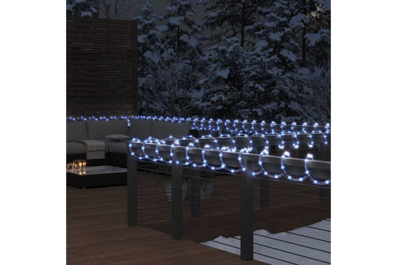beBasic Taulys med 120 lysdioder kaldhvit 5 m PVC - Hvit - Lys jul - Julepynt & juledekorasjon