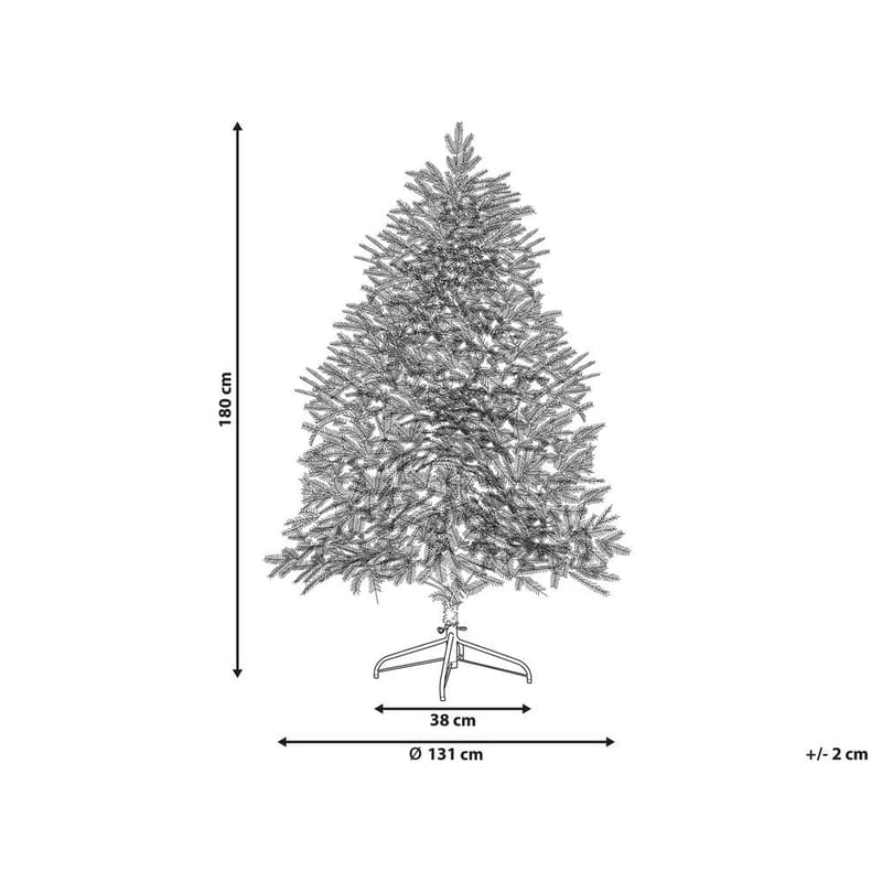 Brisco Snødekket Plastgran 180 cm med Belysning - Hvit/Grønn - Innredning - Julepynt & helgedekorasjon - Julepynt & juledekorasjon - Plastjuletre