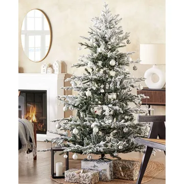 Brisco Snøfull Plastgran 180 cm - Hvit/Grønn - Innredning - Julepynt & helgedekorasjon - Julepynt & juledekorasjon - Plastjuletre