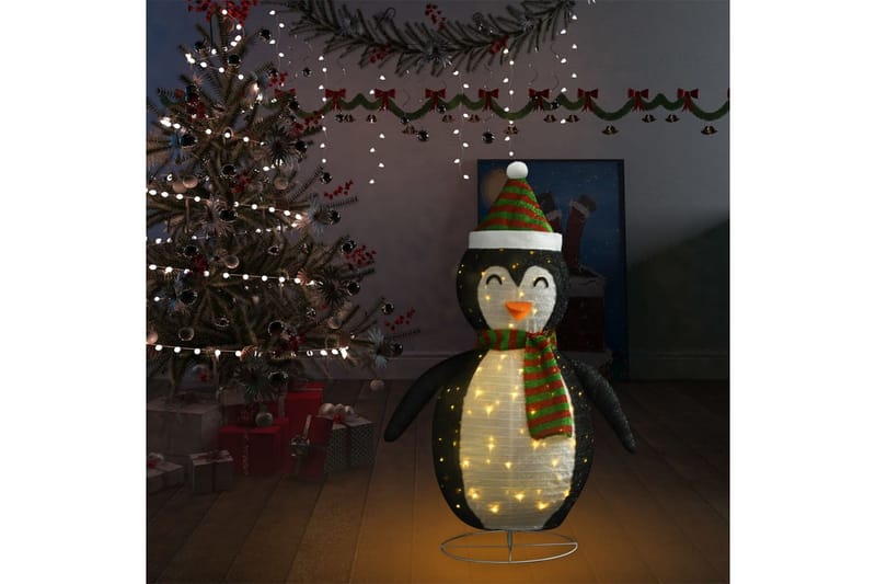 Dekorativ pingvinfigur julesnø LED luksusstoff 120 cm - Svart - Innredning - Julepynt & helgedekorasjon - Julepynt & juledekorasjon - Juleengel & julefigur