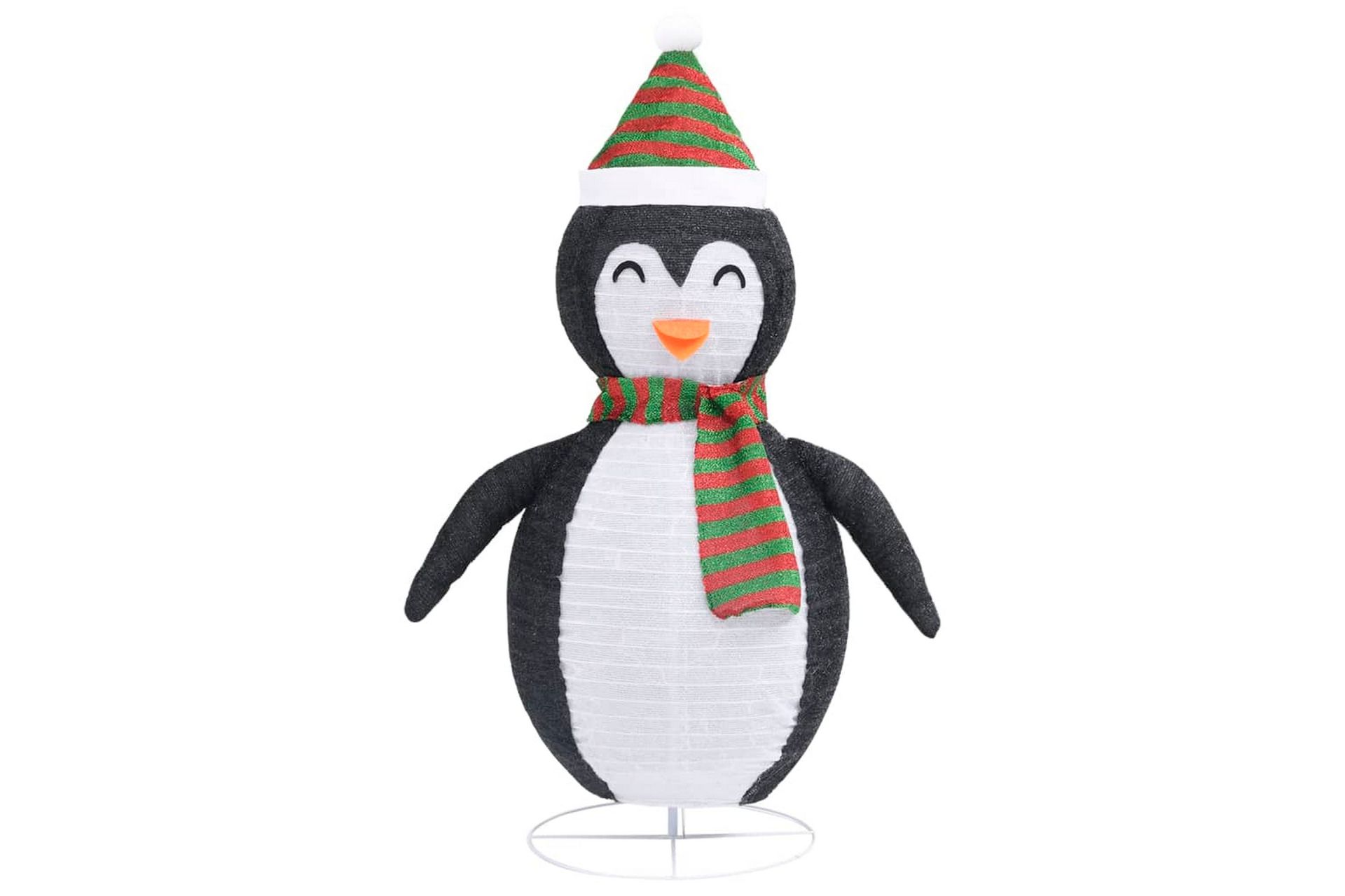 Dekorativ pingvinfigur julesnø LED luksusstoff 120 cm - Svart - Innredning - Julepynt & helgedekorasjon - Julepynt & juledekorasjon - Juleengel & julefigur