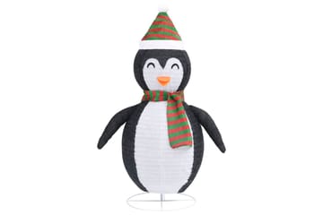 Dekorativ pingvinfigur julesnø LED luksusstoff 120 cm - Svart - Innredning - Julepynt & helgedekorasjon - Julepynt & juledekorasjon - Juleengel & julefigur