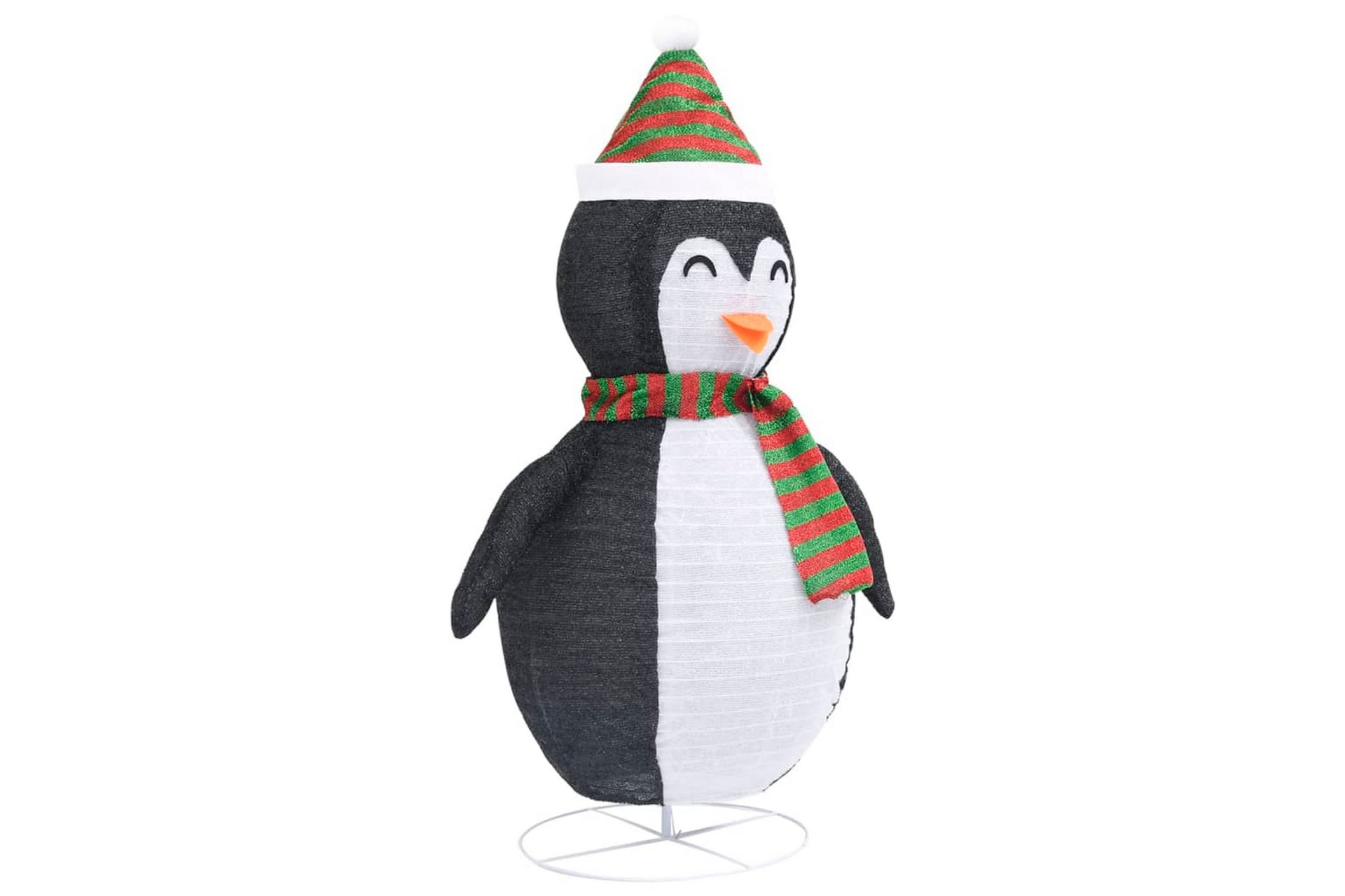 Dekorativ pingvinfigur julesnø LED luksusstoff 120 cm - Svart - Innredning - Julepynt & helgedekorasjon - Julepynt & juledekorasjon - Juleengel & julefigur