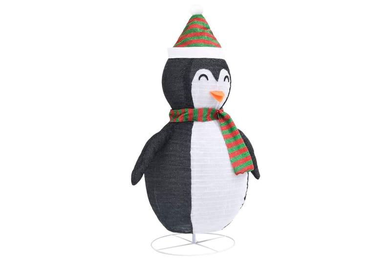 Dekorativ pingvinfigur julesnø LED luksusstoff 60 cm - Hvit - Juleengel & julefigur - Julepynt & juledekorasjon