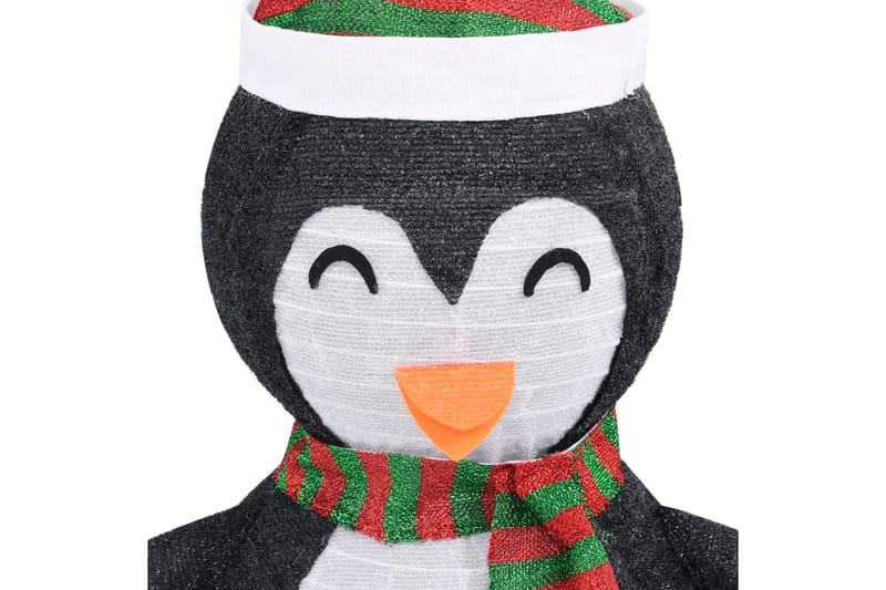 Dekorativ pingvinfigur julesnø LED luksusstoff 120 cm - Svart - Innredning - Julepynt & helgedekorasjon - Julepynt & juledekorasjon - Juleengel & julefigur