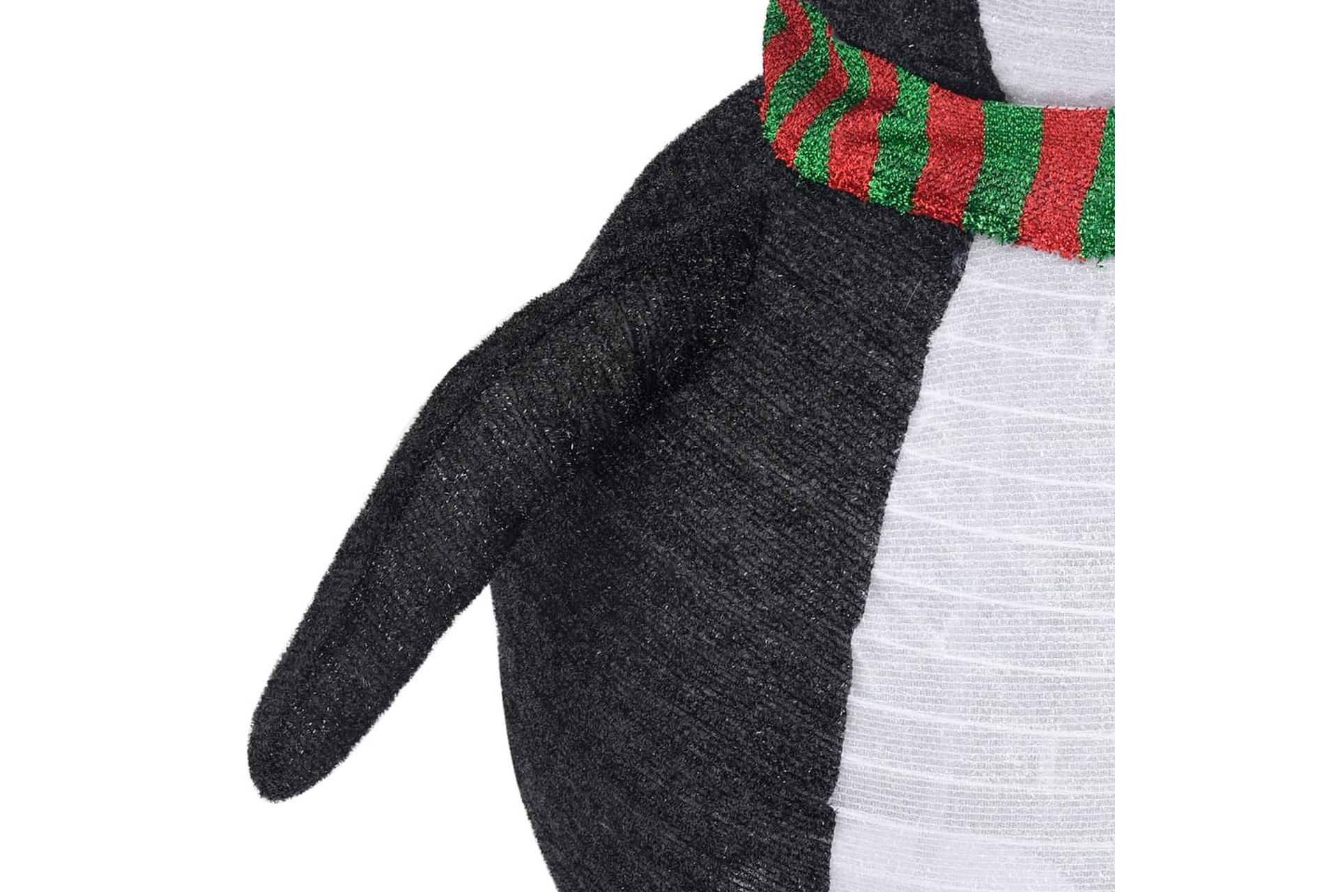 Dekorativ pingvinfigur julesnø LED luksusstoff 120 cm - Svart - Innredning - Julepynt & helgedekorasjon - Julepynt & juledekorasjon - Juleengel & julefigur