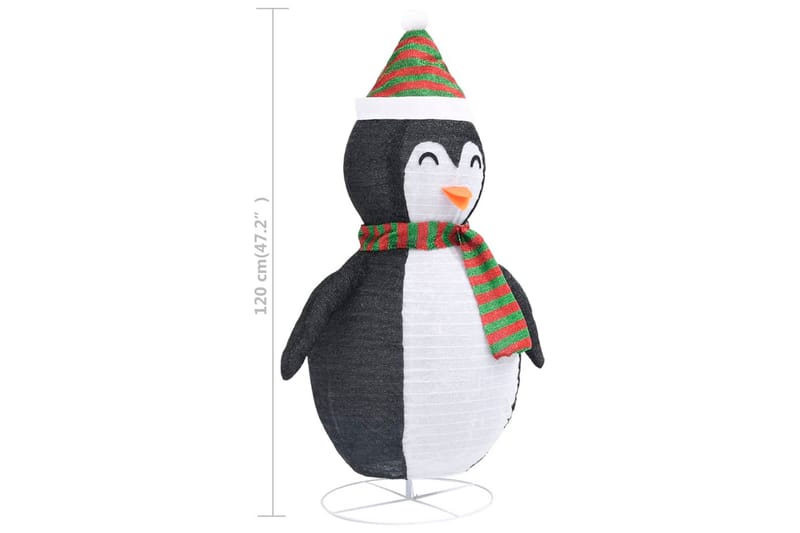 Dekorativ pingvinfigur julesnø LED luksusstoff 120 cm - Svart - Innredning - Julepynt & helgedekorasjon - Julepynt & juledekorasjon - Juleengel & julefigur