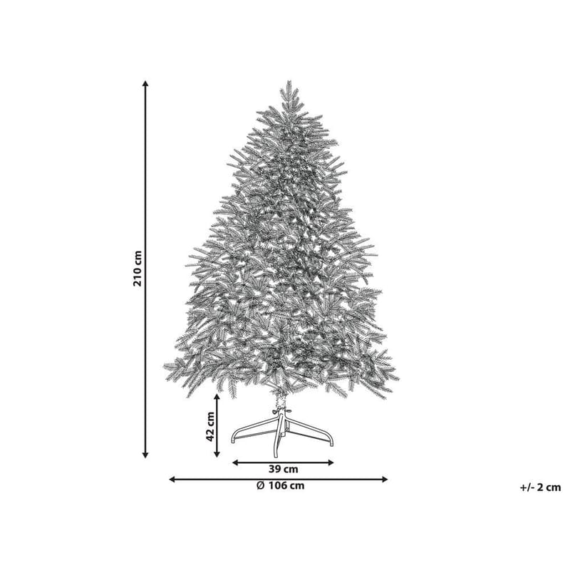 Fiddle Plastgran 210 cm med Belysning - Grønn - Innredning - Julepynt & helgedekorasjon - Julepynt & juledekorasjon - Plastjuletre
