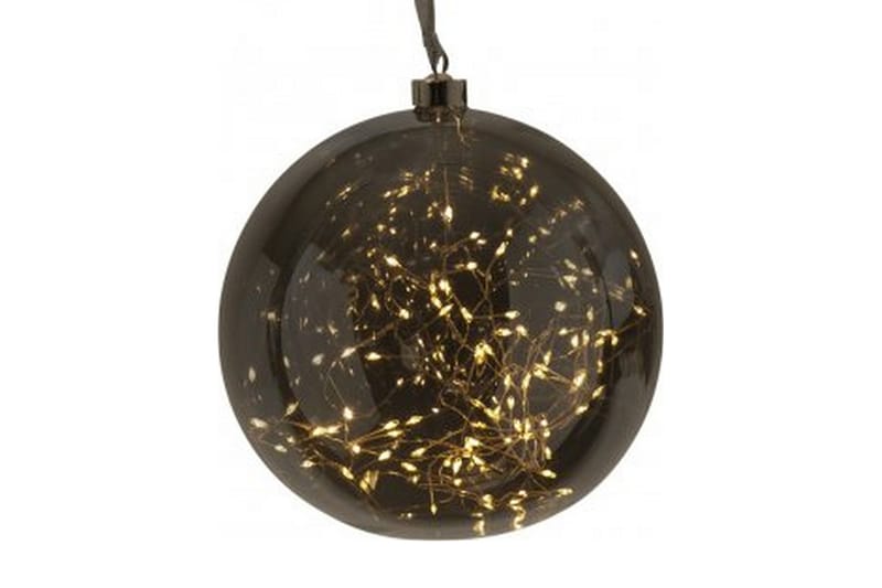 Glow Glasskule 20 cm Sølv - Star Trading - Juletrepynt & julekuler - Julepynt & juledekorasjon