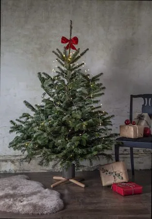 Granig juletrefot 45 cm - muldvarpfarget og naturtre - Innredning - Julepynt & helgedekorasjon - Julepynt & juledekorasjon