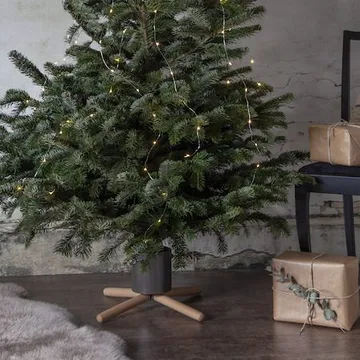 Granig juletrefot 45 cm - muldvarpfarget og naturtre - Innredning - Julepynt & helgedekorasjon - Julepynt & juledekorasjon