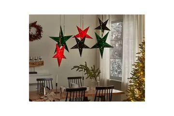 Hängande dekorationer Beliani Motti set om 2 Grön, 45x18x45 cm Dark green 60x18x60 cm - Innredning - Julepynt & helgedekorasjon - Julepynt & juledekorasjon - Juleengel & julefigur