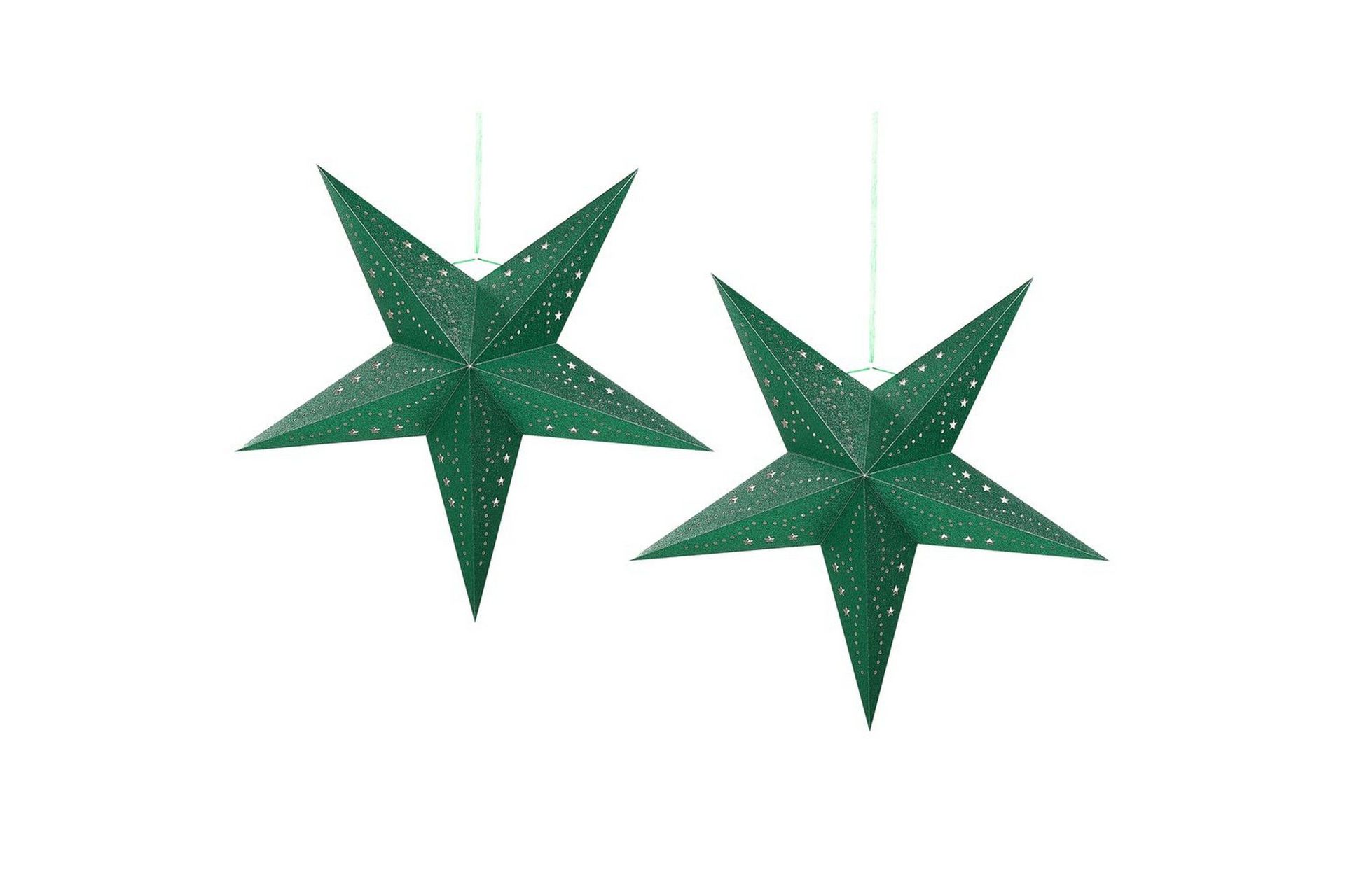 Hängande dekorationer Beliani Motti set om 2 Grön, 45x18x45 cm Green 60x18x60 cm -