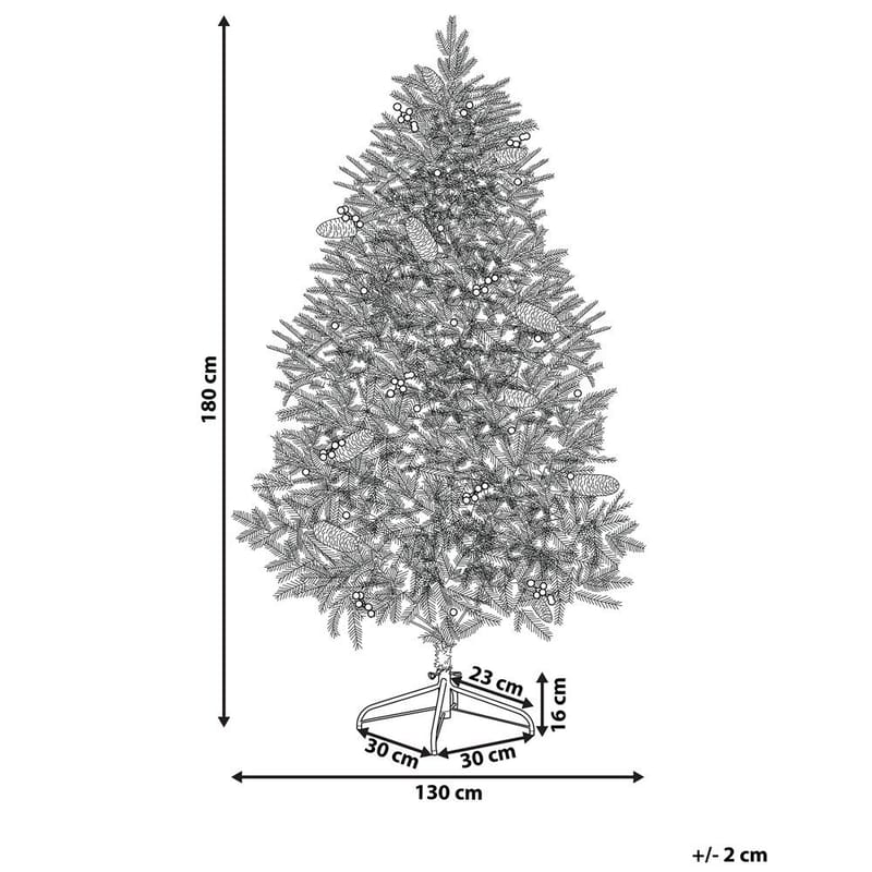 Jacinto Plastgran 180 cm med Belysning - Grønn/Svart - Innredning - Julepynt & helgedekorasjon - Julepynt & juledekorasjon - Plastjuletre