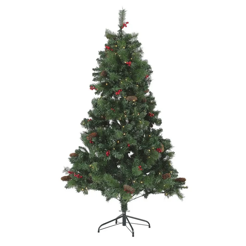 Jacinto Plastgran 180 cm med Belysning, Grønn/Svart