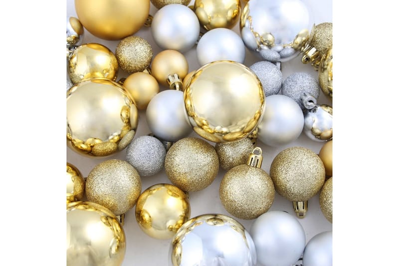 Julekuler 100 stk sølv/gull - Julepynt & juledekorasjon - Juletrepynt & julekuler