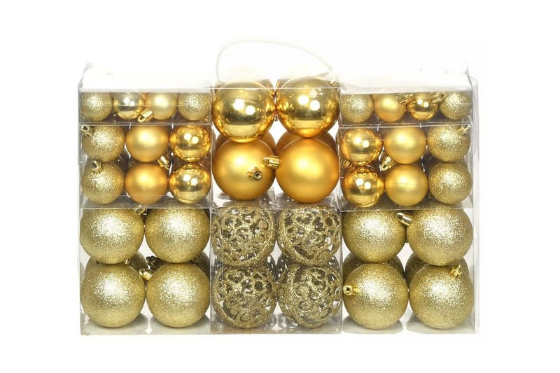 Julekulesett 6 cm 100 stk gull - Julepynt & juledekorasjon - Juletrepynt & julekuler