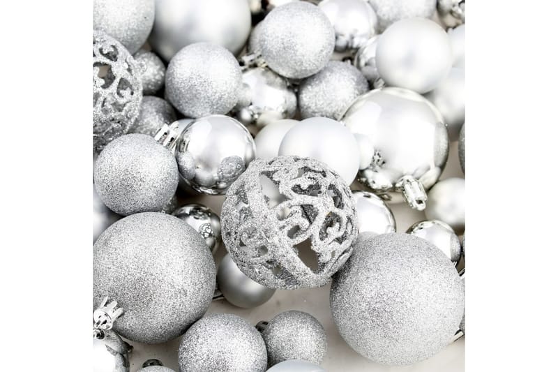 Julekulesett 6 cm 100 stk sølv - Julepynt & juledekorasjon - Juletrepynt & julekuler