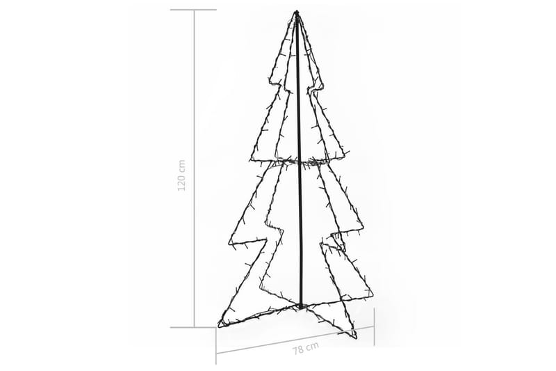 Juletre kjegle 160 LED innendørs og utendørs 78x120 cm - Hvit - Julepynt & juledekorasjon - Juletrepynt & julekuler