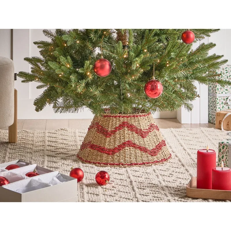 Juletrefot Hiver - Naturlig, Rød 43x43x24 cm - Innredning - Julepynt & helgedekorasjon - Julepynt & juledekorasjon - Juletrefot