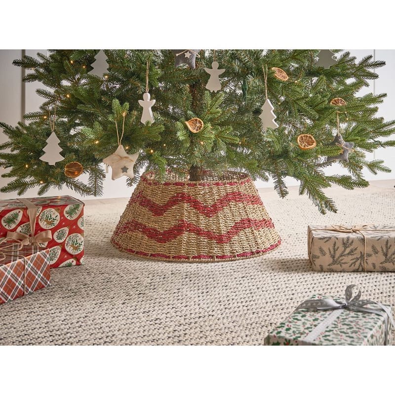 Juletrefot Hiver - Naturlig, Rød 51x51x24 cm - Innredning - Julepynt & helgedekorasjon - Julepynt & juledekorasjon - Juletrefot