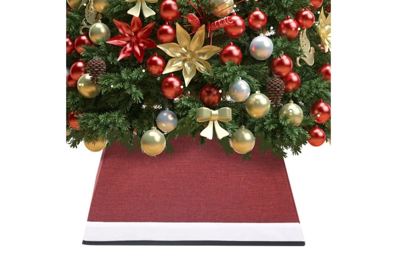 Juletreskjørt rødt og hvitt 48x48x25 cm - Hvit - Innredning - Julepynt & helgedekorasjon - Julepynt & juledekorasjon