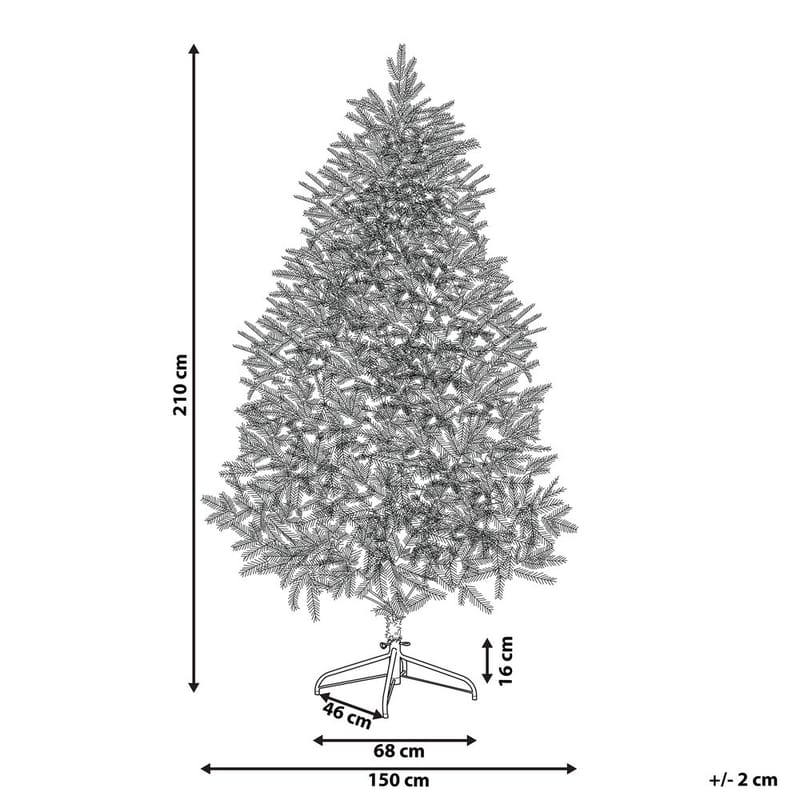 Kunstig Juletre Farnham - Blå 150x150x210 cm - Innredning - Julepynt & helgedekorasjon - Julepynt & juledekorasjon - Plastjuletre
